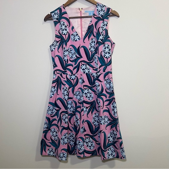 Draper James Floral Pink Sleeveless Dress - Picture 1 of 8
